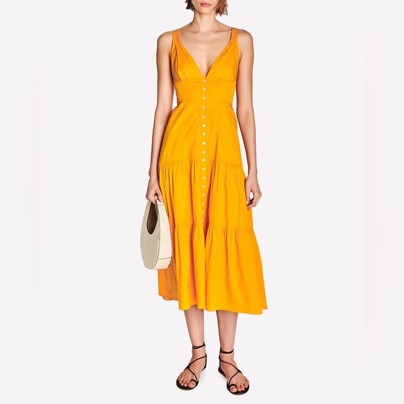 A.L.C. Dresses & Skirts - A.L.C. Marigold Yellow Button Down Midi Dress Size 4